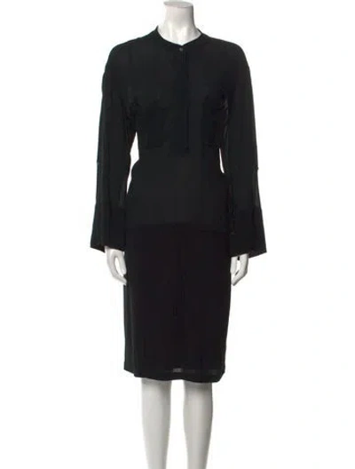 Pre-owned James Perse Crew Neck Knee-length Dress In Black