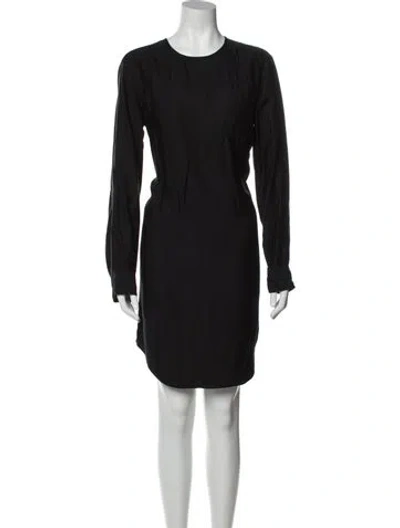 Pre-owned James Perse Crew Neck Knee-length Dress In Black
