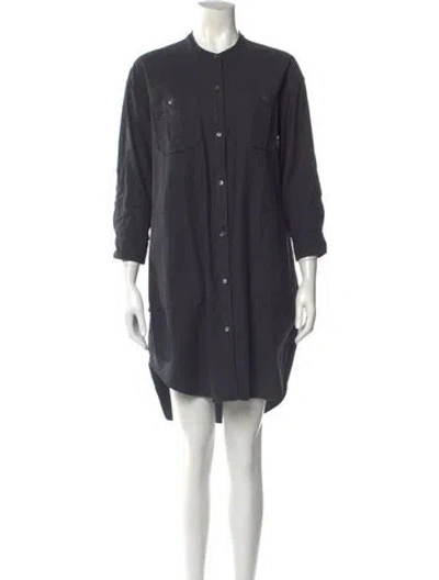 Pre-owned James Perse Crew Neck Knee-length Dress In Black