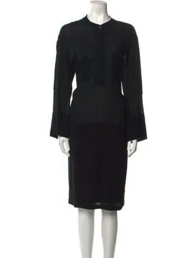 Pre-owned James Perse Crew Neck Knee-length Dress In Black