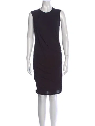 Pre-owned James Perse Crew Neck Knee-length Dress In Blue
