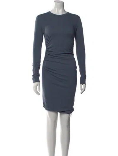 Pre-owned James Perse Crew Neck Knee-length Dress In Blue