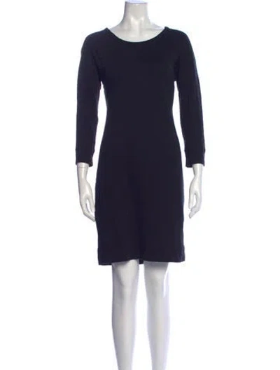 Pre-owned James Perse Crew Neck Knee-length Dress In Blue
