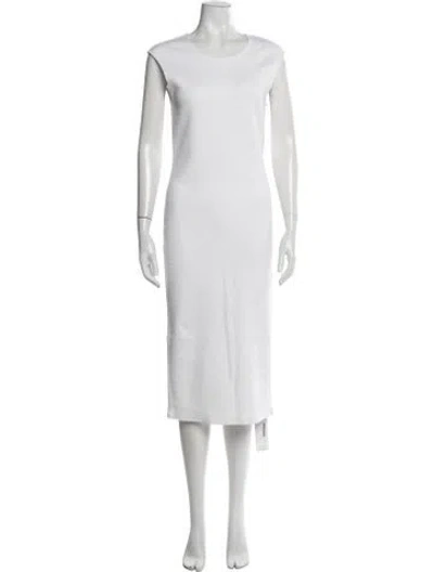 Pre-owned James Perse Crew Neck Knee-length Dress In Blue