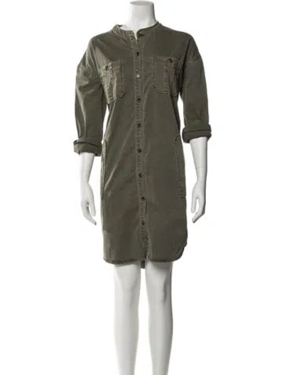 Pre-owned James Perse Crew Neck Knee-length Dress In Gray