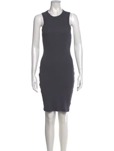 Pre-owned James Perse Crew Neck Knee-length Dress In Gray