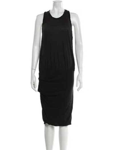 Pre-owned James Perse Crew Neck Knee-length Dress In Gray