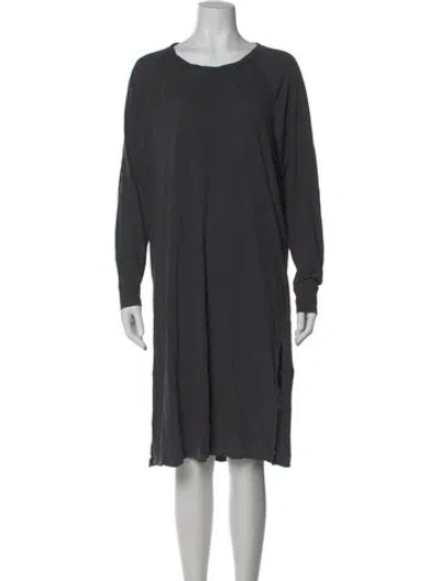 Pre-owned James Perse Crew Neck Knee-length Dress In Gray