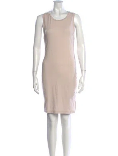 Pre-owned James Perse Crew Neck Knee-length Dress In Neutrals