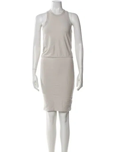 Pre-owned James Perse Crew Neck Knee-length Dress W/ Tags In Neutral