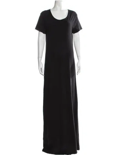 Pre-owned James Perse Crew Neck Long Dress In Black