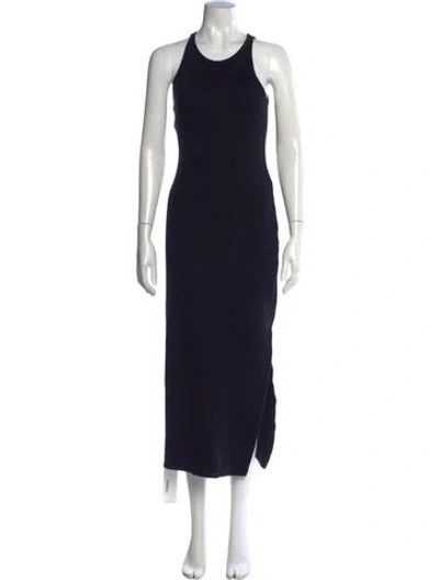 Pre-owned James Perse Crew Neck Long Dress In Black