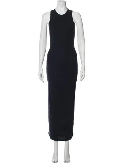 Pre-owned James Perse Crew Neck Long Dress In Black
