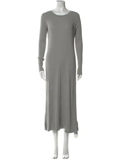 Pre-owned James Perse Crew Neck Long Dress In Gray