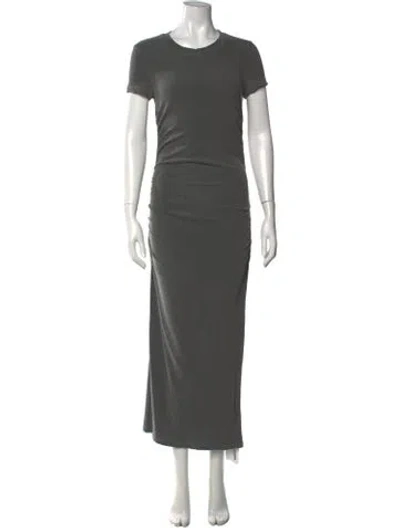 Pre-owned James Perse Crew Neck Long Dress In Grey