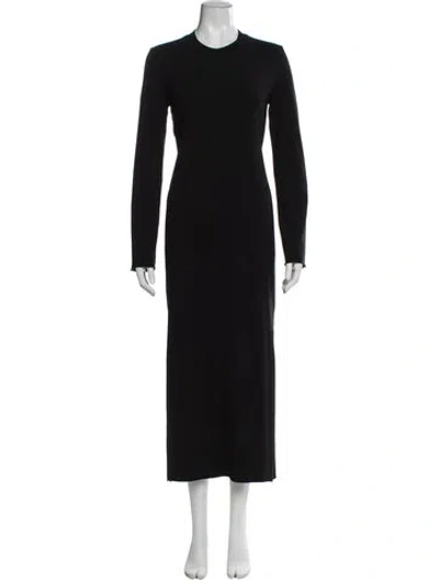Pre-owned James Perse Crew Neck Long Dress W/ Tags In Black