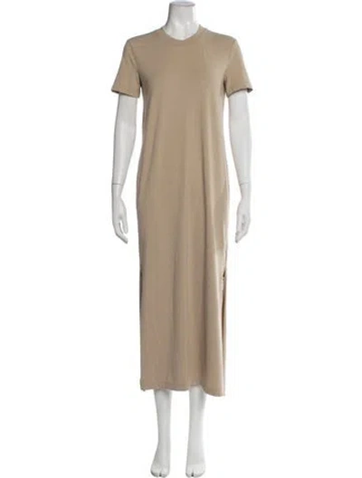 Pre-owned James Perse Crew Neck Long Dress W/ Tags In Neutrals