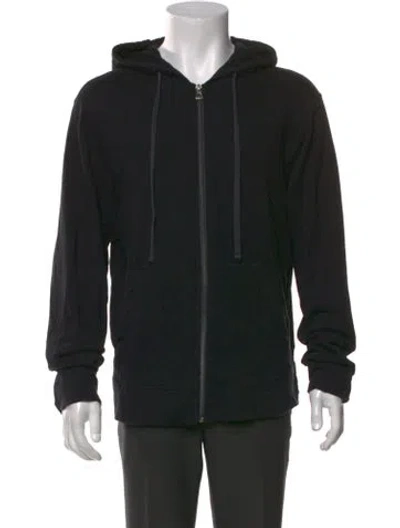 Pre-owned James Perse Crew Neck Long Sleeve Hoodie In Black