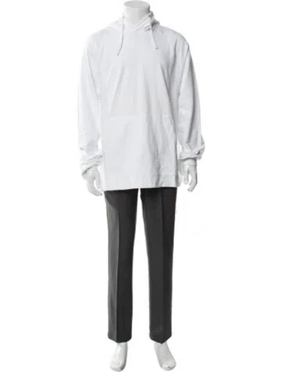Pre-owned James Perse Crew Neck Long Sleeve Hoodie In White