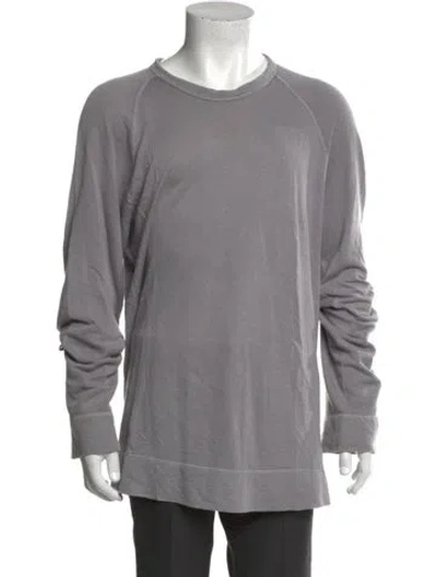 Pre-owned James Perse Crew Neck Long Sleeve Pullover In Gray