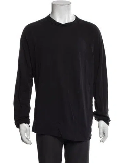 Pre-owned James Perse Crew Neck Long Sleeve Sweatshirt In Black