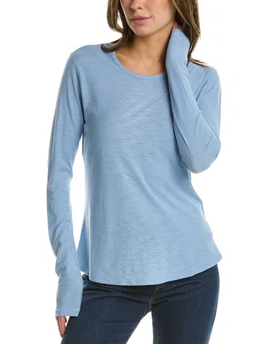 James Perse Crew Neck Long Sleeve T-shirt In Blue