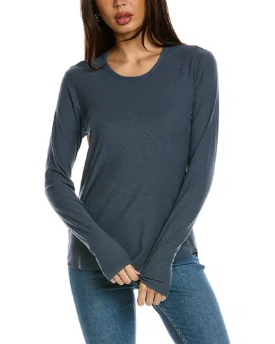 James Perse Crew Neck Long Sleeve T-shirt In Blue
