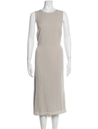 Pre-owned James Perse Crew Neck Midi Length Dress In Purple