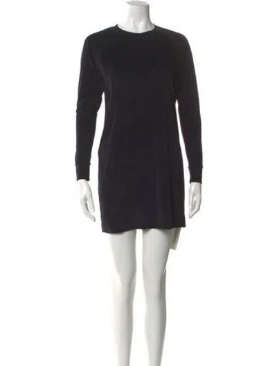 Pre-owned James Perse Crew Neck Mini Dress In Black
