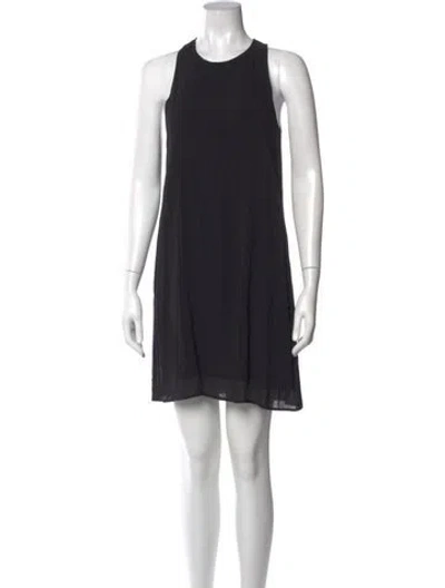Pre-owned James Perse Crew Neck Mini Dress In Black