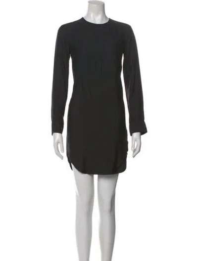 Pre-owned James Perse Crew Neck Mini Dress In Black