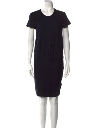 Pre-owned James Perse Crew Neck Mini Dress In Black