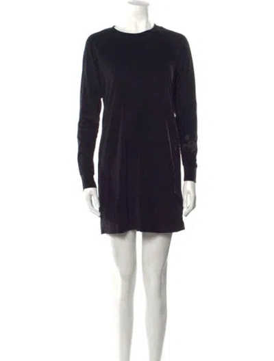Pre-owned James Perse Crew Neck Mini Dress In Black