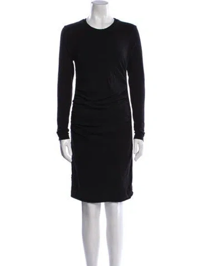 Pre-owned James Perse Crew Neck Mini Dress In Black