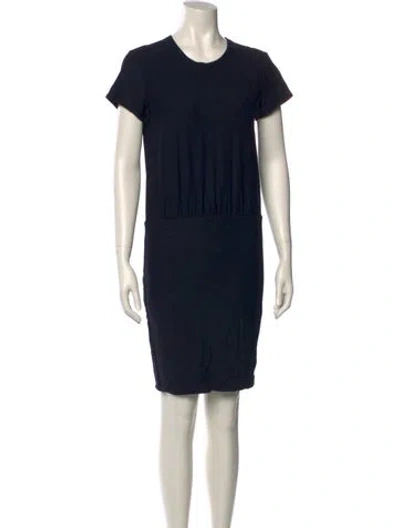 Pre-owned James Perse Crew Neck Mini Dress In Black