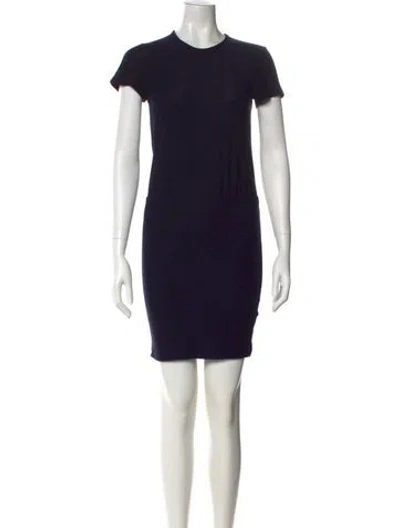 Pre-owned James Perse Crew Neck Mini Dress In Black