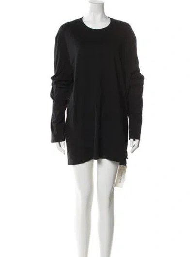 Pre-owned James Perse Crew Neck Mini Dress In Black