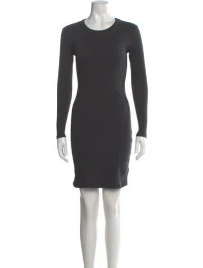 Pre-owned James Perse Crew Neck Mini Dress In Black