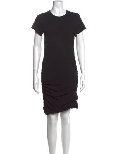 Pre-owned James Perse Crew Neck Mini Dress In Black