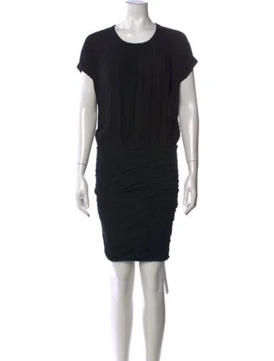 Pre-owned James Perse Crew Neck Mini Dress In Black