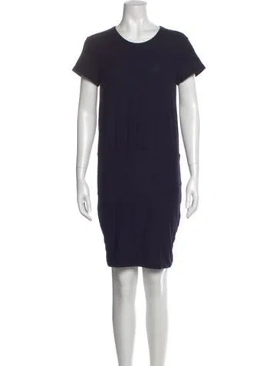 Pre-owned James Perse Crew Neck Mini Dress In Blue