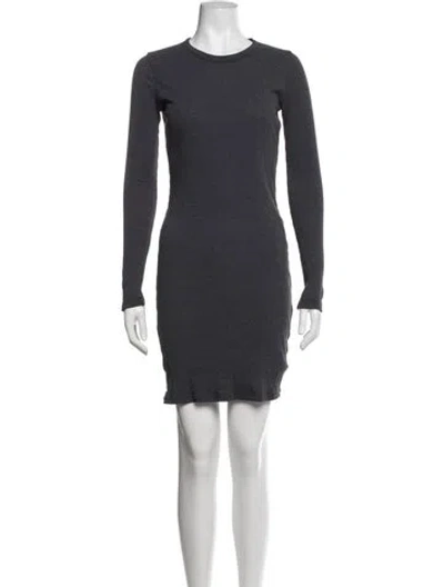 Pre-owned James Perse Crew Neck Mini Dress In Blue