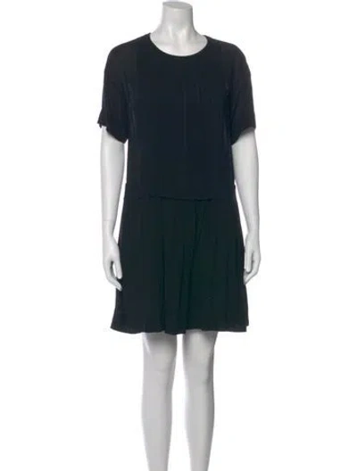 Pre-owned James Perse Crew Neck Mini Dress In Green