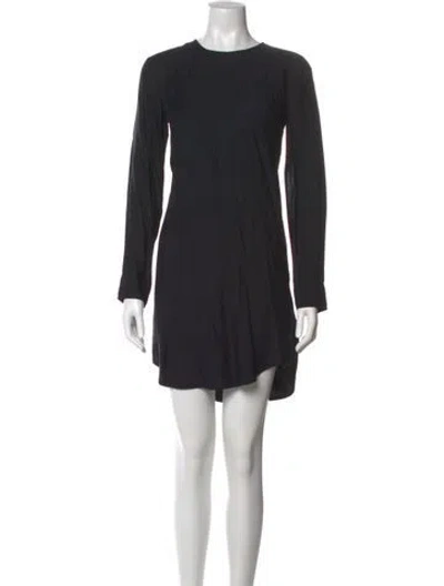 Pre-owned James Perse Crew Neck Mini Dress In Grey