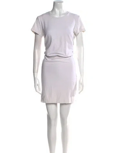 Pre-owned James Perse Crew Neck Mini Dress In Neutral