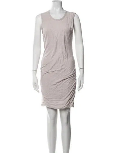 Pre-owned James Perse Crew Neck Mini Dress In Purple