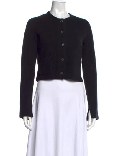 Pre-owned James Perse Crew Neck Sweater In Black