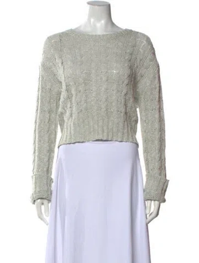 Pre-owned James Perse Crew Neck Sweater In Green