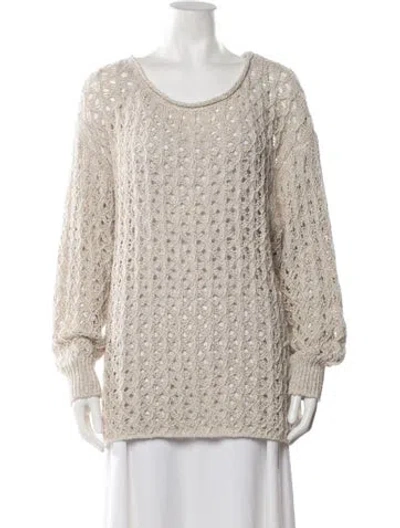 Pre-owned James Perse Crew Neck Sweater In Neutral