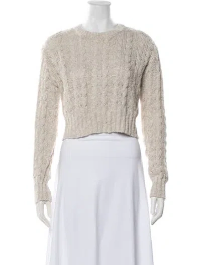 Pre-owned James Perse Crew Neck Sweater In Neutrals